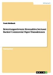 Cover von Bewertungsrelevante Kennzahlen bei Asset Backed Commercial Paper-Transaktionen