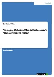 Cover von Women as Objects of Men in Shakespeare's 'The Merchant of Venice'