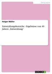 Cover von Entwicklungsbereiche - Ergebnisse von 40 Jahren Entwicklung