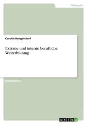 Cover von Externe und interne berufliche Weiterbildung