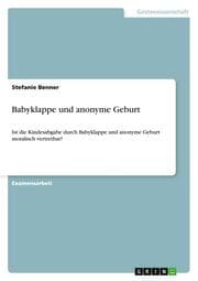 Cover von Babyklappe und anonyme Geburt