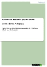 Cover von Postmoderne Pädagogik