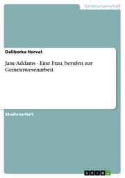 Cover von Jane Addams - Eine Frau, berufen zur Gemeinwesenarbeit