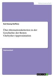 Cover von Über Alternationskriterien in der Geschichte der Besten Chebyshev-Approximation