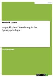 Cover von Angst, Ekel und Verachtung in der Sportpsychologie