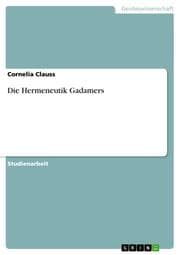 Cover von Die Hermeneutik Gadamers