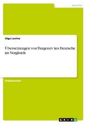 Cover von Übersetzungen von Turgenev ins Deutsche im Vergleich