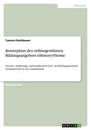 Cover von Konzeption des onlinegestützten Bildungsangebots eHistory@home