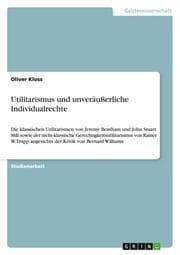 Cover von Utilitarismus und unveräußerliche Individualrechte