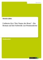 Cover von Umberto Eco 'Der Name der Rose' - Ein Roman auf der Schwelle zur Postmoderne