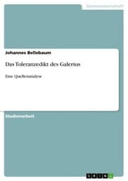 Cover von Das Toleranzedikt des Galerius