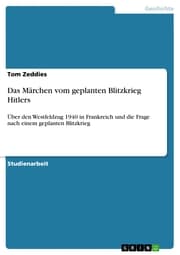 Cover von Das Märchen vom geplanten Blitzkrieg Hitlers