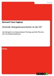 Cover von Zentrale Integrationsschritte in der EU