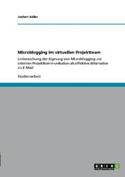 Cover von Microblogging im virtuellen Projektteam