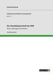 Cover von Die Staatsbürgerschaft der DDR