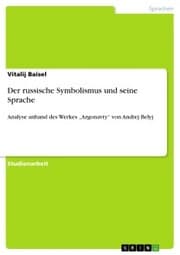 Cover von Der russische Symbolismus und seine Sprache
