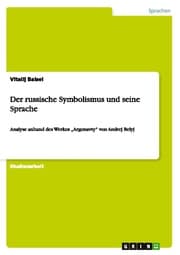 Cover von Der russische Symbolismus und seine Sprache