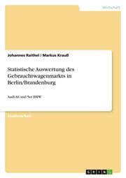 Cover von Statistische Auswertung des Gebrauchtwagenmarkts in Berlin/Brandenburg
