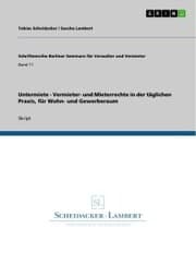Cover von Untermiete - Vermieter- und Mieterrechte in der täglichen Praxis, für Wohn- und Gewerberaum