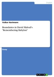 Cover von Boundaries in David Malouf's 'Remembering Babylon'