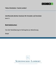 Cover von Betriebskosten