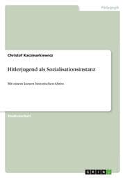 Cover von Hitlerjugend als Sozialisationsinstanz
