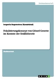 Cover von Fokalisierungskonzept von Gerard Genette im Kontext der Erzähltheorie