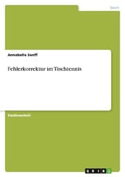 Cover von Fehlerkorrektur im Tischtennis