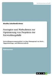 Cover von Strategien und Maßnahmen zur Optimierung von Projekten der Entwicklungshilfe