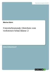 Cover von Unterrichtsstunde: Gleichnis vom verlorenen Schaf, Klasse 2