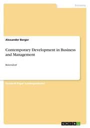 Cover von Contemporary Development in Business and Management