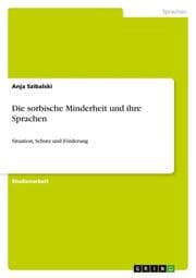 Cover von Die sorbische Minderheit und ihre Sprachen