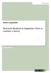Cover von Research Methods in Linguistics: How to conduct a Survey