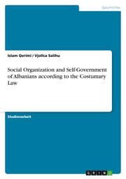 Cover von Some Aspects of Research on social Organization and Self-Government of Albanians according to the costumary Law
