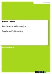 Cover von Die Semantische Analyse