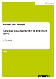 Cover von Language Endangerment is an Important Issue