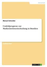 Cover von Umfeldprognose zur Markteintrittsentscheidung in Brasilien