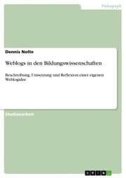 Cover von Weblogs in den Bildungswissenschaften