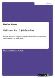 Cover von Heilkunst im 17.Jahrhundert