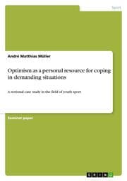 Cover von Optimism as a personal resource for coping in demanding situations