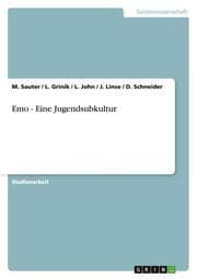 Cover von Emo - Eine Jugendsubkultur