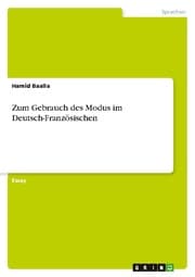 Cover von Zum Gebrauch des Modus im Deutsch-Französischen