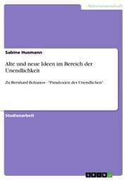 Cover von Alte und neue Ideen im Bereich der Unendlichkeit