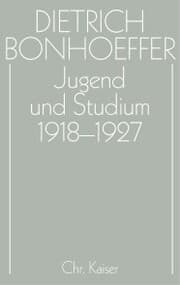 Cover von Jugend und Studium 1918-1927