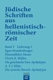 Cover von Himmelfahrt Moses. Die griechische Esra-Apokalypse. Die syrische Baruch-Apokalypse