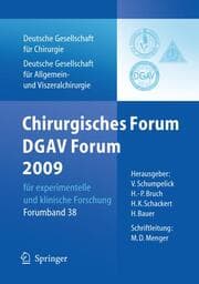 Cover von Chirurgisches Forum und DGAV 2009
