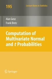 Cover von Computation of Multivariate Normal and t Probabilities