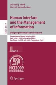 Cover von Human Interface and the Management of Information. Designing Information Environments
