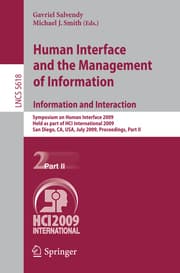 Cover von Human Interface and the Management of Information. Information and Interaction