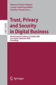 Cover von Trust, Privacy and Security in Digital Business